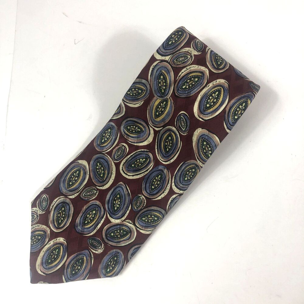 Robert Talbott Studio Parisian Neck Tie 100% Silk Red Hand Sewn Made In USA